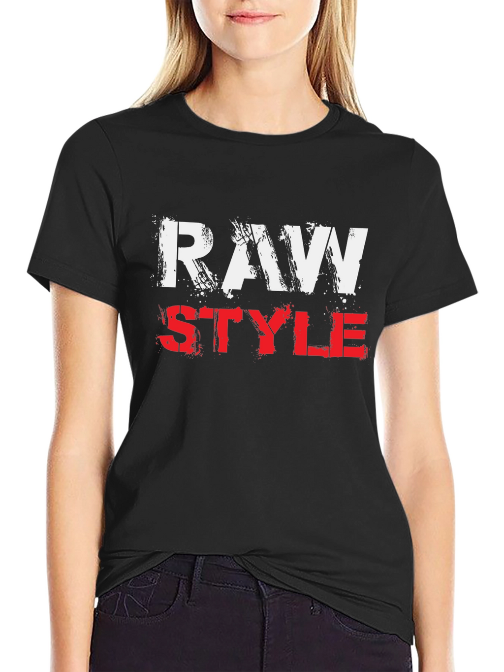 Raw Style Graphic Print T-Shirt