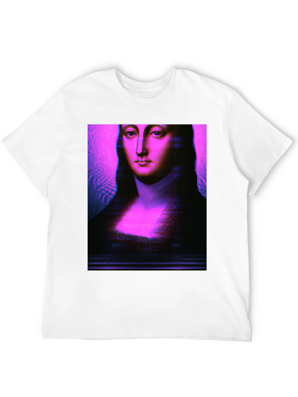 Mona Lisa Glitch Art T-Shirt - Unique Graphic Tee
