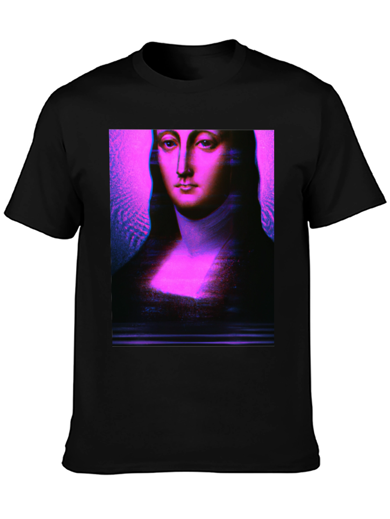Mona Lisa Glitch Art T-Shirt - Unique Graphic Tee