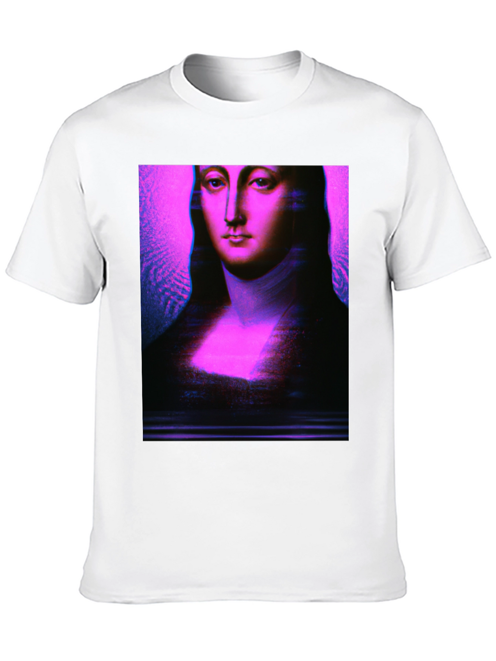Mona Lisa Glitch Art T-Shirt - Unique Graphic Tee