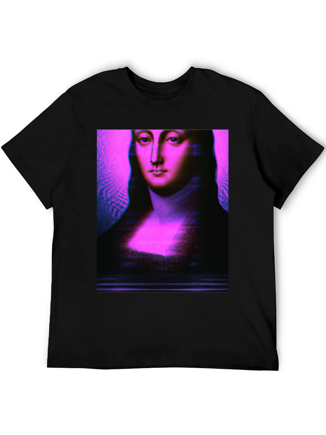 Mona Lisa Glitch Art T-Shirt - Unique Graphic Tee