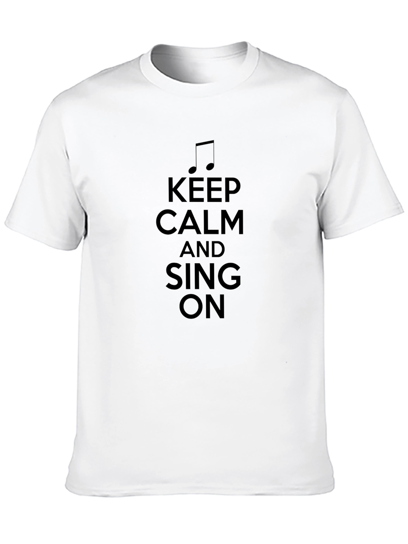 Keep Calm and Sing On Black T-Shirt