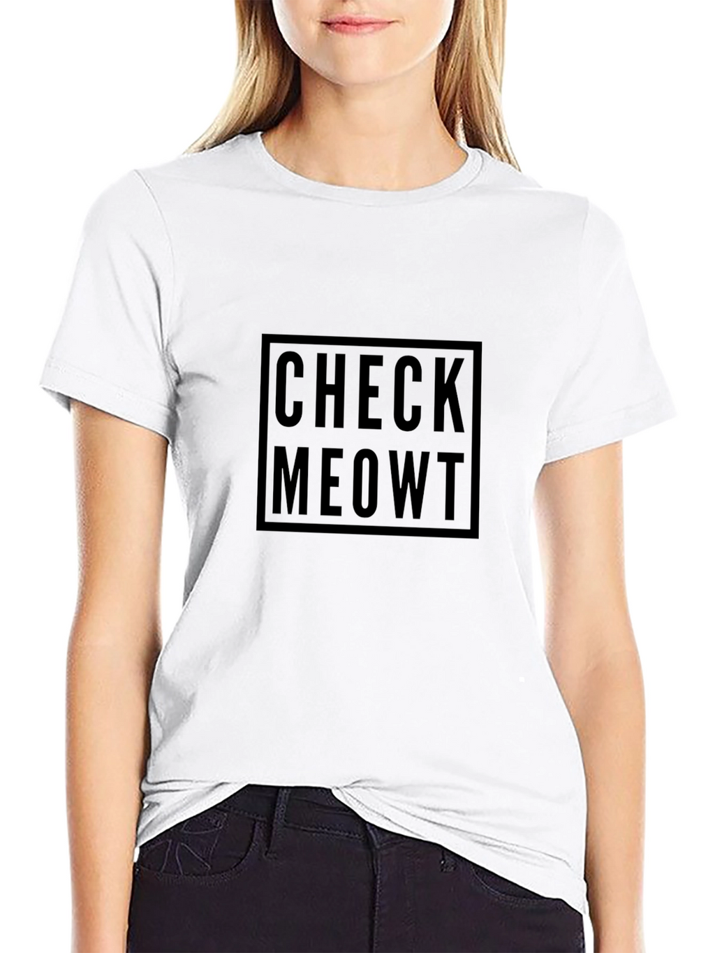 Check Meowt Black T-Shirt