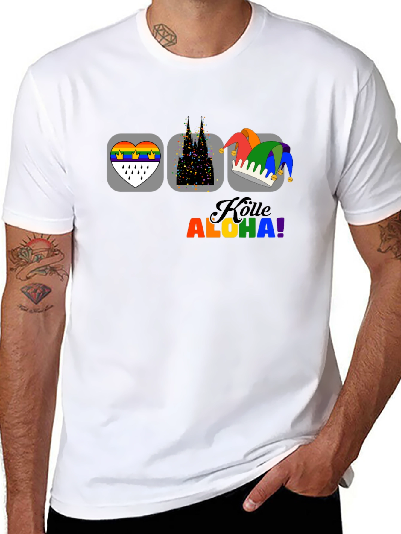 Cologne LGBTQ+ Carnival T-Shirt - Aloha! Black Tee