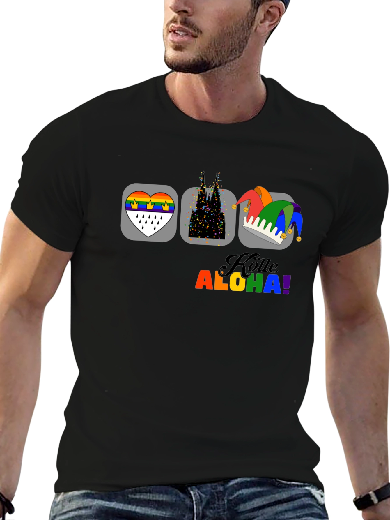 Cologne LGBTQ+ Carnival T-Shirt - Aloha! Black Tee