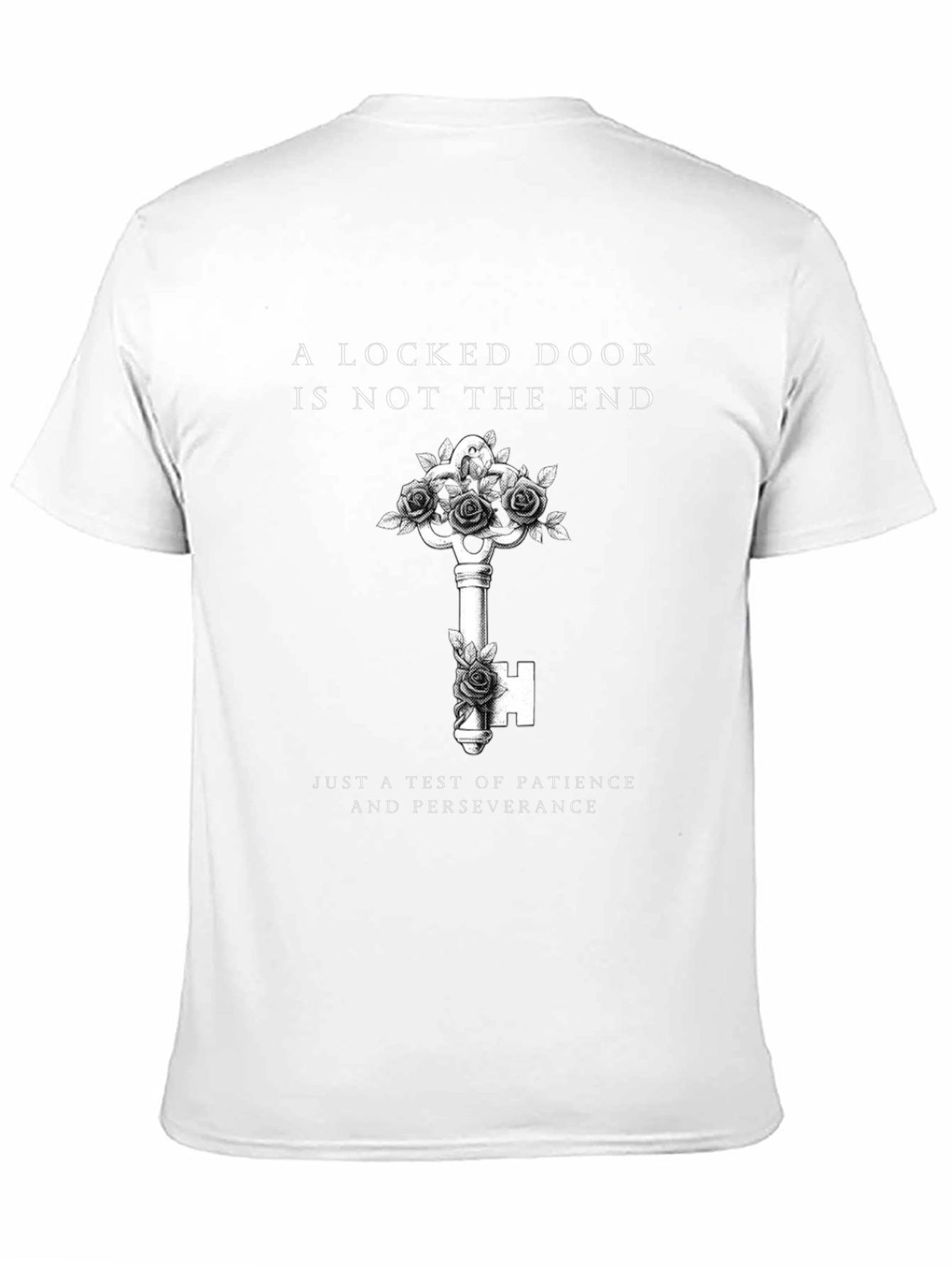 Locked Door Key Graphic Black Tee