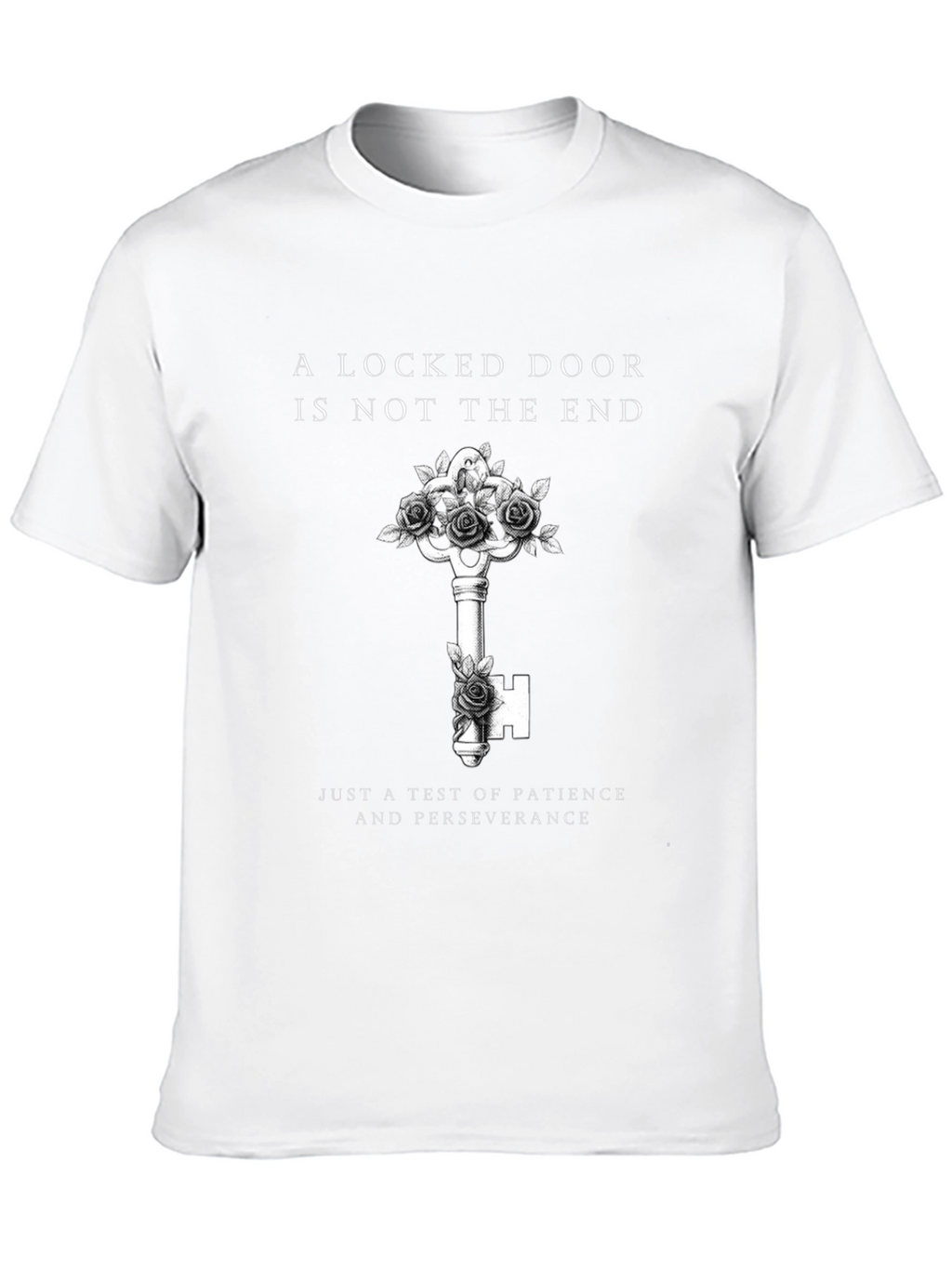 Locked Door Key Graphic Black Tee