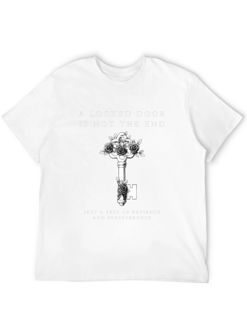 Locked Door Key Graphic Black Tee