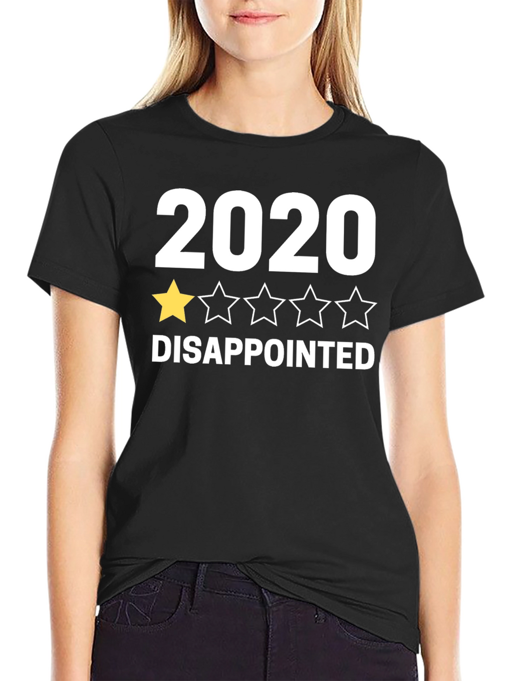 2020 One Star Rating Disappointed Black T-Shirt