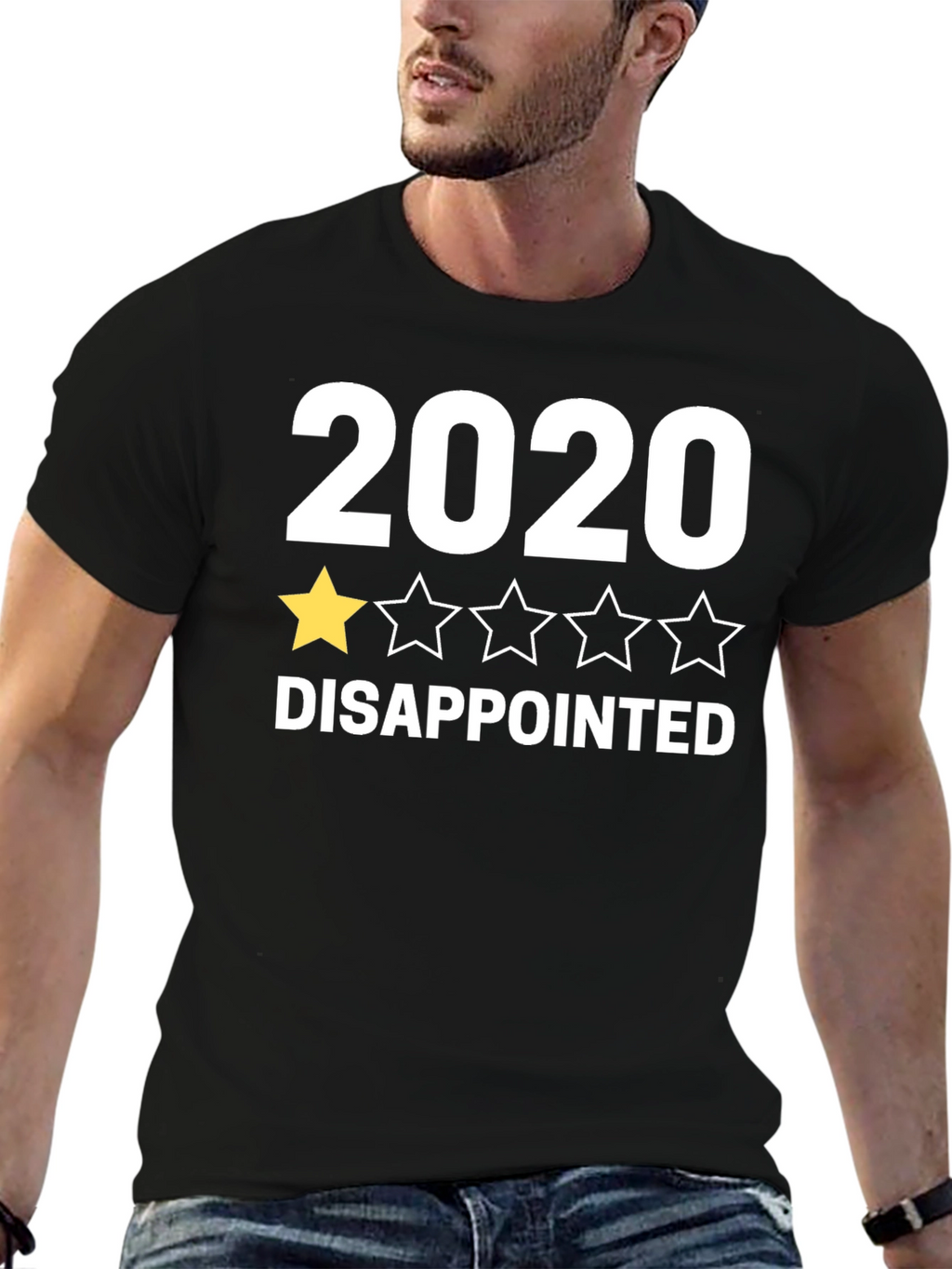 2020 One Star Rating Disappointed Black T-Shirt