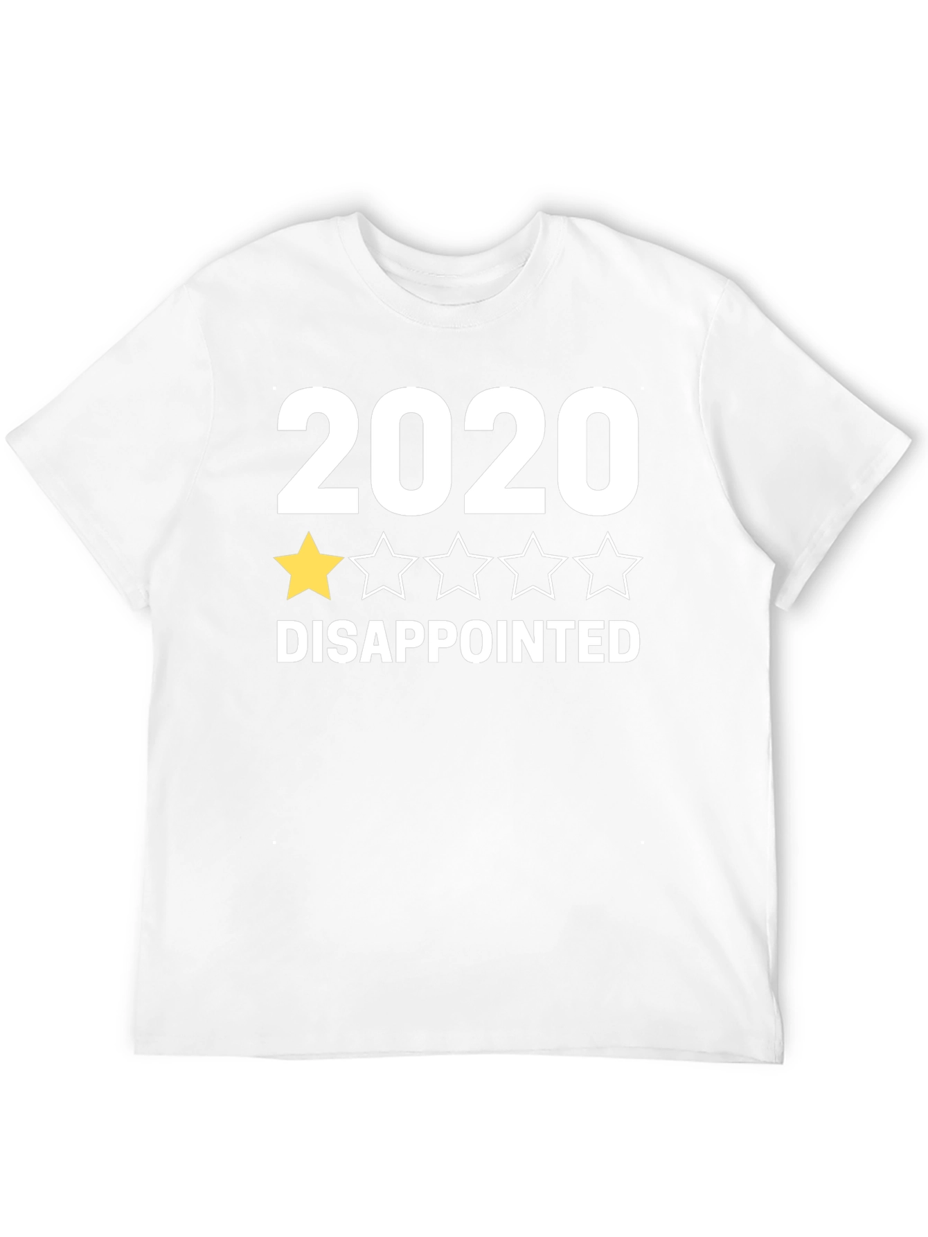 2020 One Star Rating Disappointed Black T-Shirt
