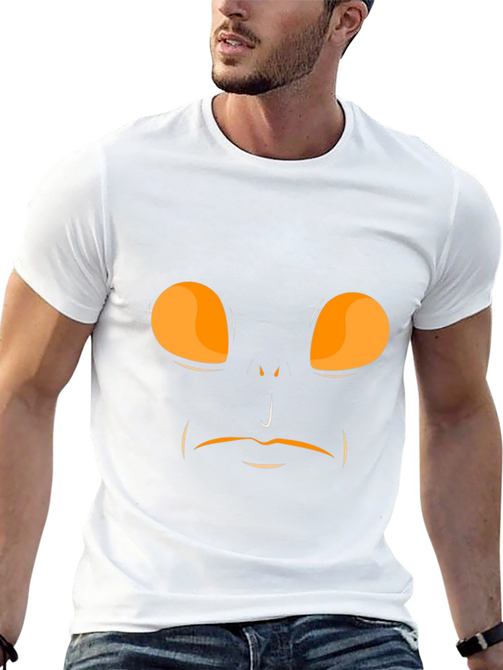 Spooky Face Black T-Shirt