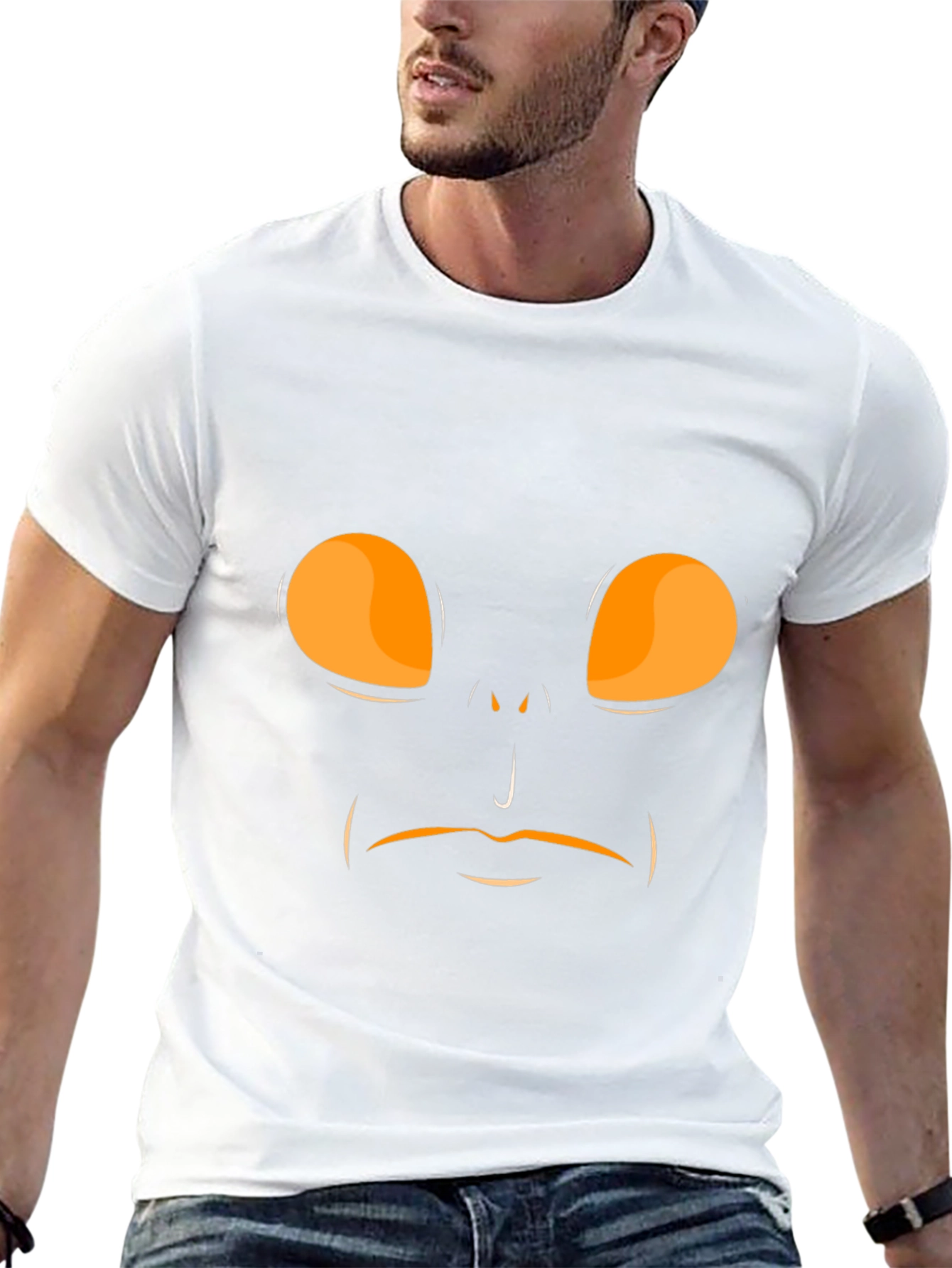 Spooky Face Black T-Shirt