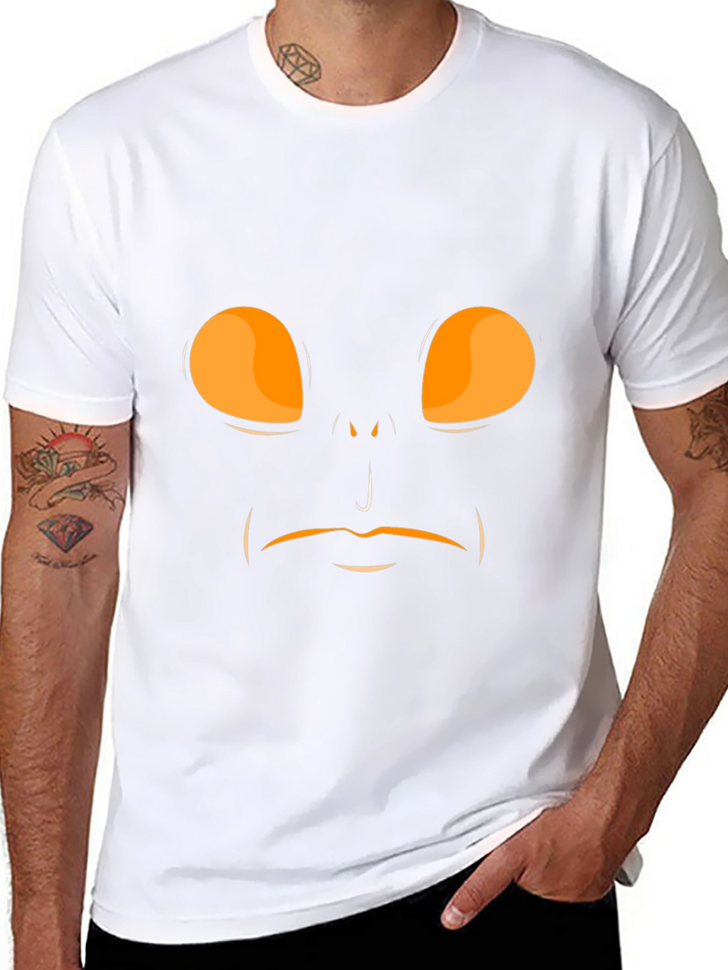 Spooky Face Black T-Shirt