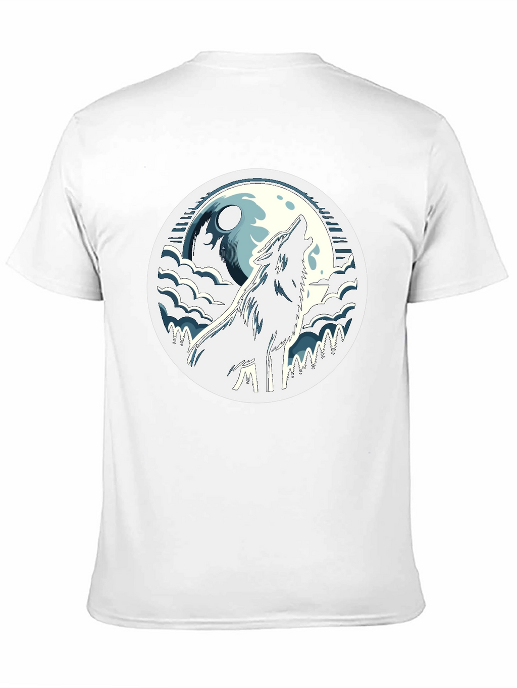 Wolf Howling at Moon Graphic Tee