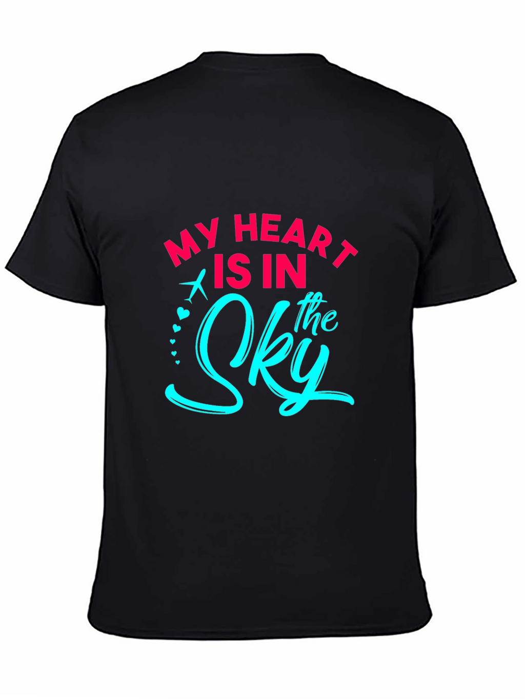My Heart Is In The Sky Black Graphic T-Shirt