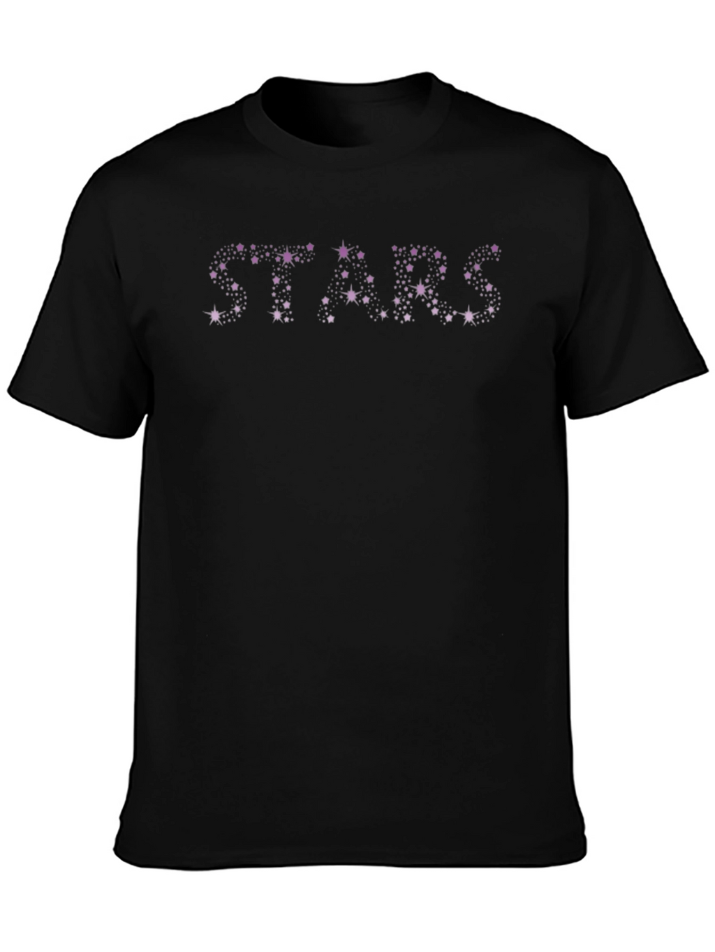Stars Graphic Print Black T-Shirt