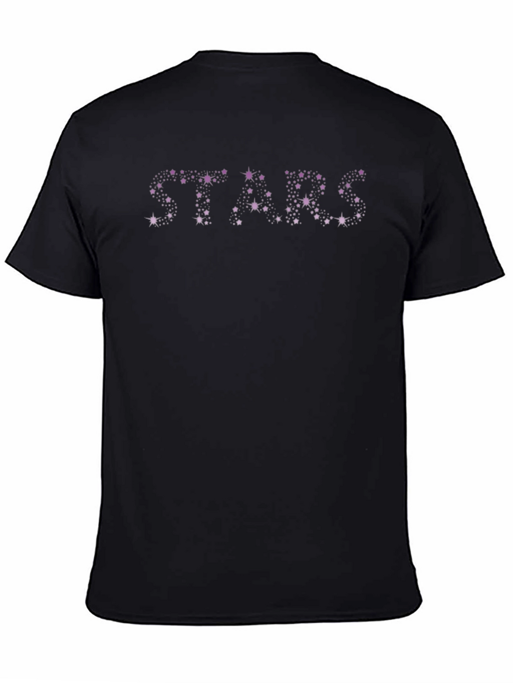 Stars Graphic Print Black T-Shirt