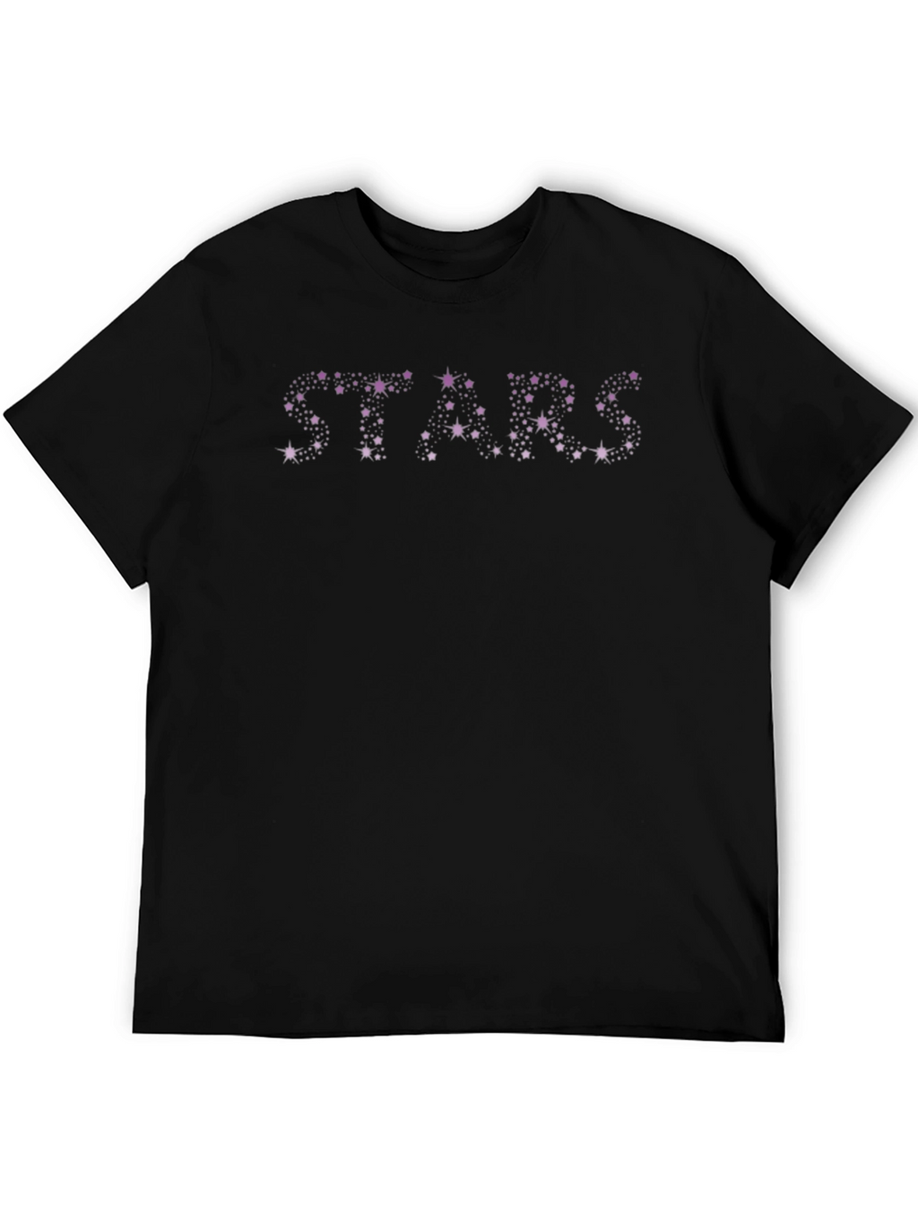 Stars Graphic Print Black T-Shirt