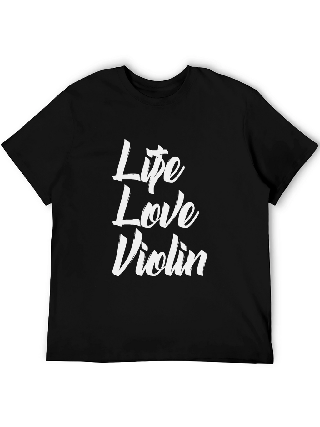 Life Love Violin Black Graphic T-Shirt