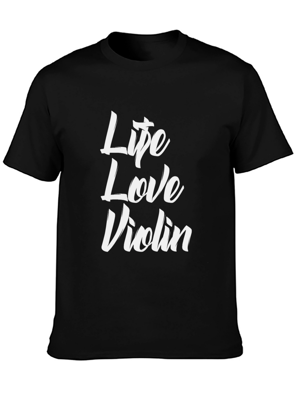Life Love Violin Black Graphic T-Shirt