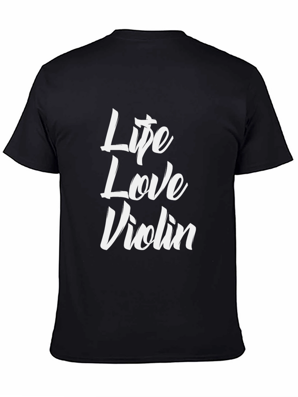 Life Love Violin Black Graphic T-Shirt