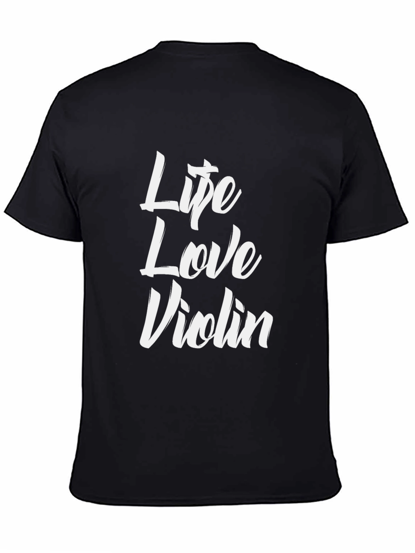 Life Love Violin Black Graphic T-Shirt