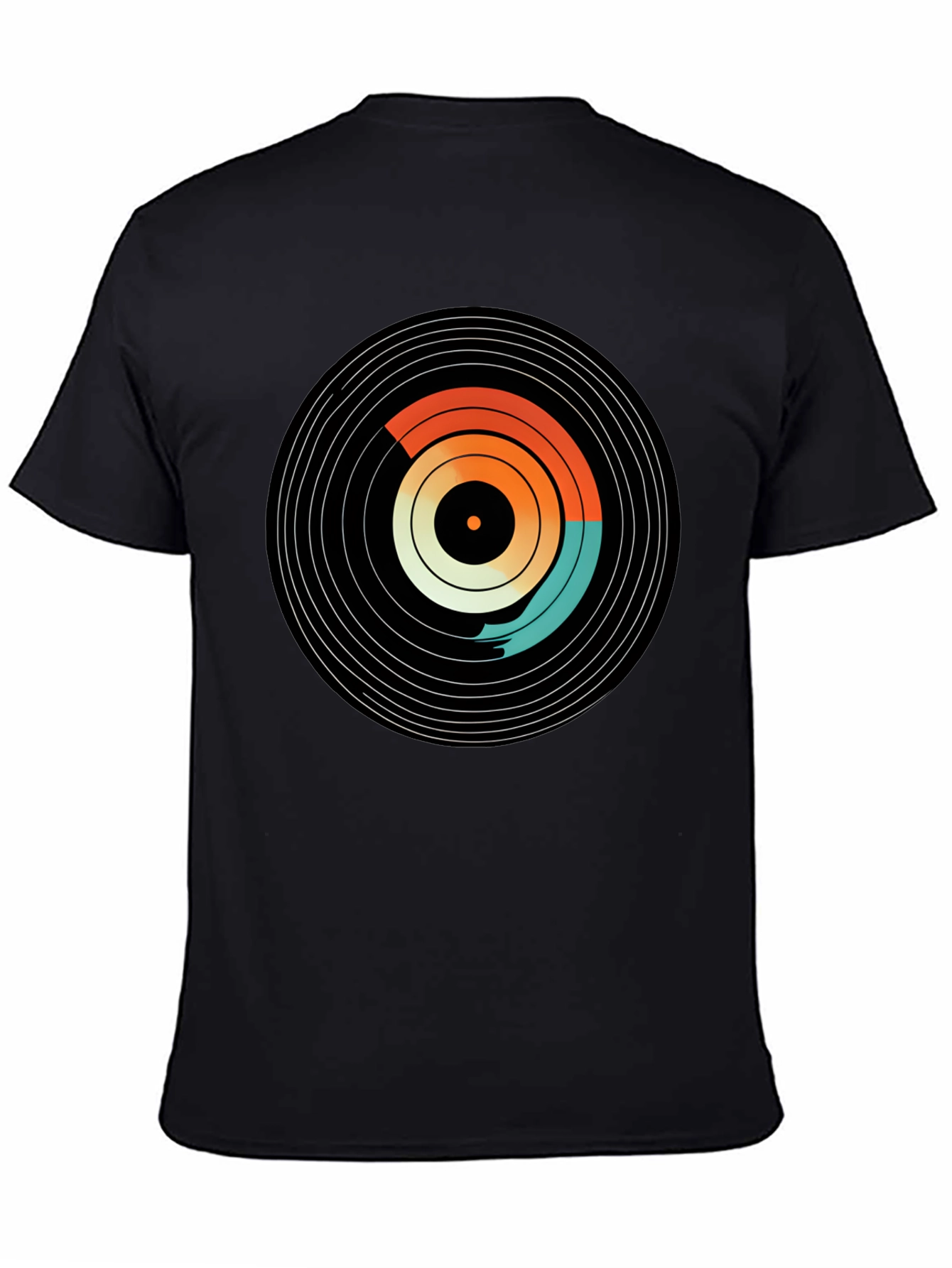 Retro Record Graphic Tee - Vintage Style Unisex T-Shirt