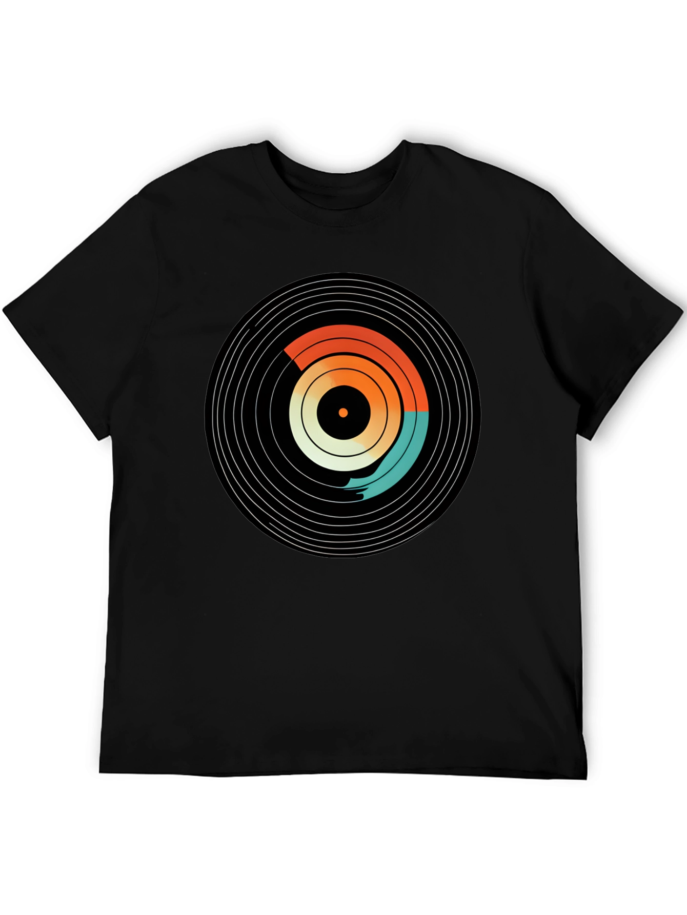 Retro Record Graphic Tee - Vintage Style Unisex T-Shirt