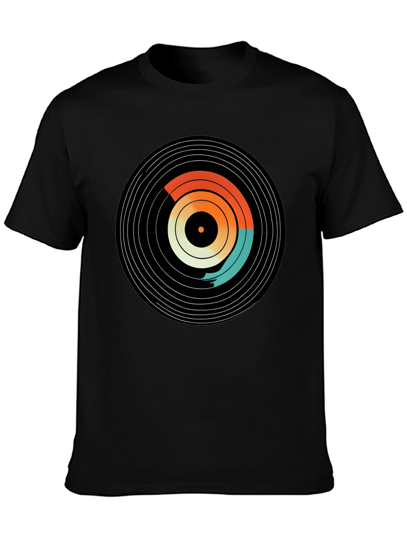 Retro Record Graphic Tee - Vintage Style Unisex T-Shirt