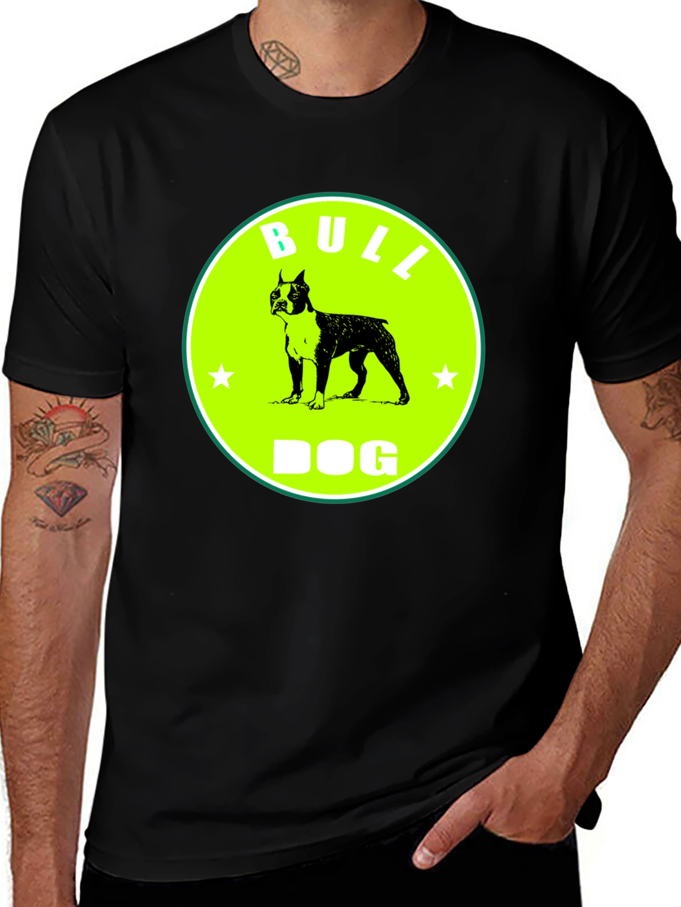 Bull Dog Graphic Tee - Novelty T-Shirt