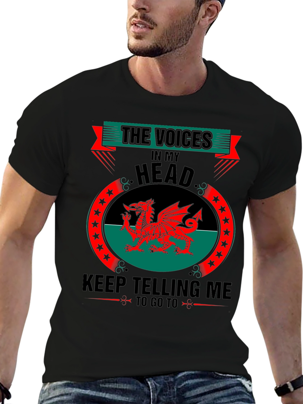 Welsh Dragon T-Shirt - The Voices in My Head