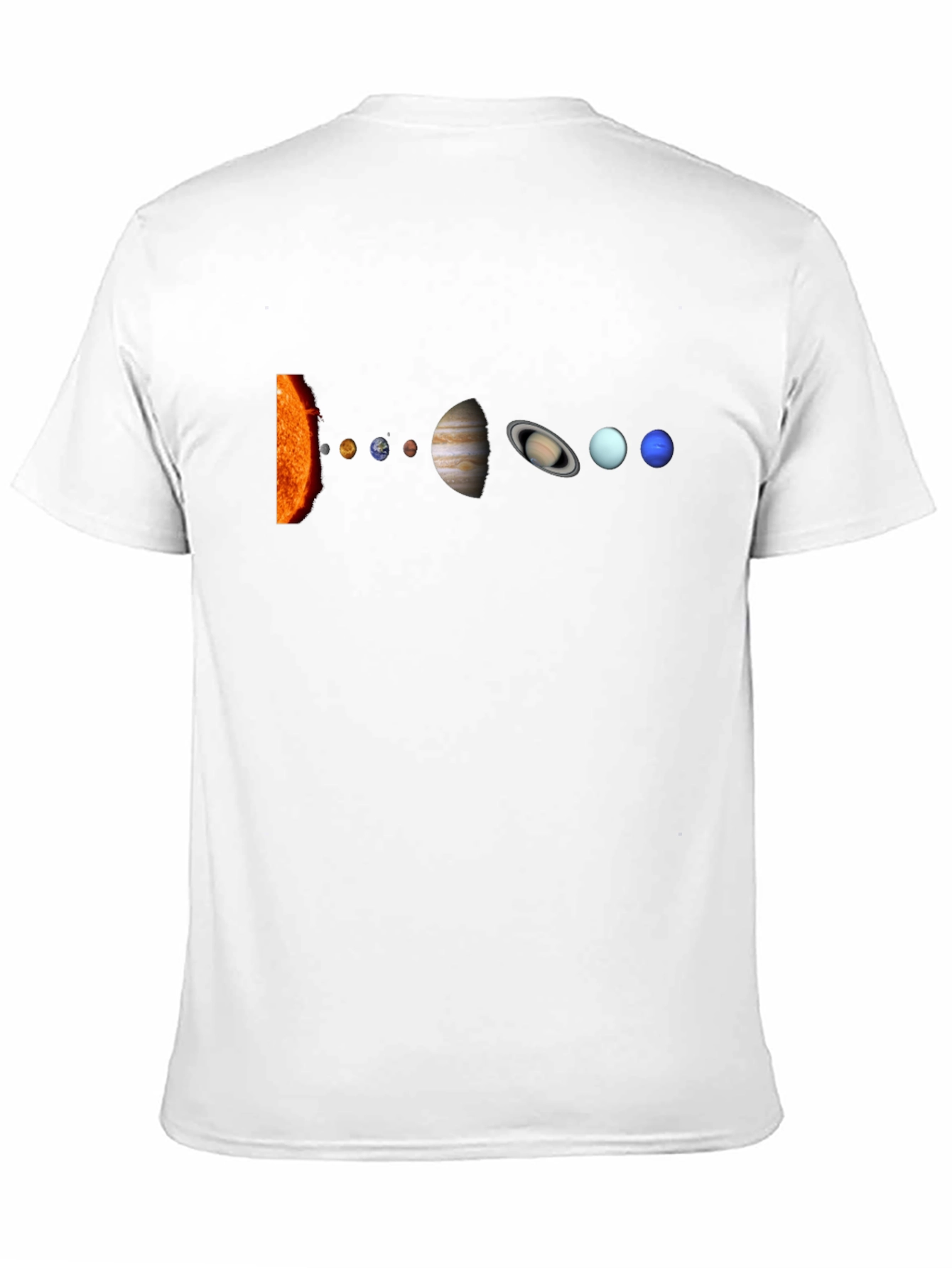 Solar System Graphic Print Black T-Shirt
