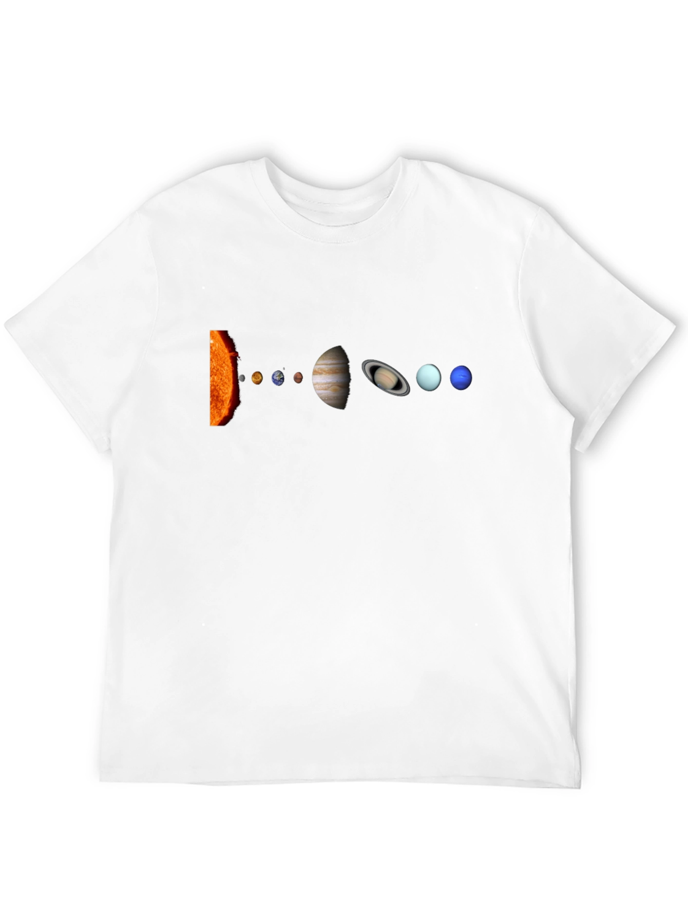 Solar System Graphic Print Black T-Shirt