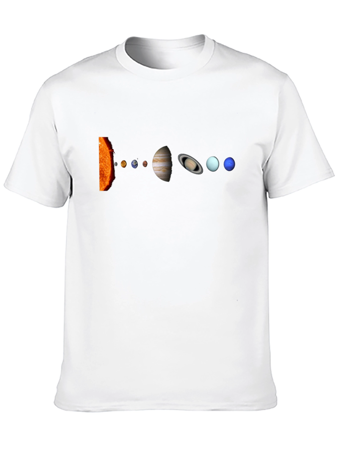 Solar System Graphic Print Black T-Shirt