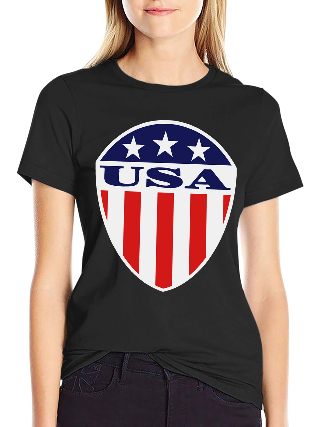 Patriotic USA Shield Graphic T-Shirt