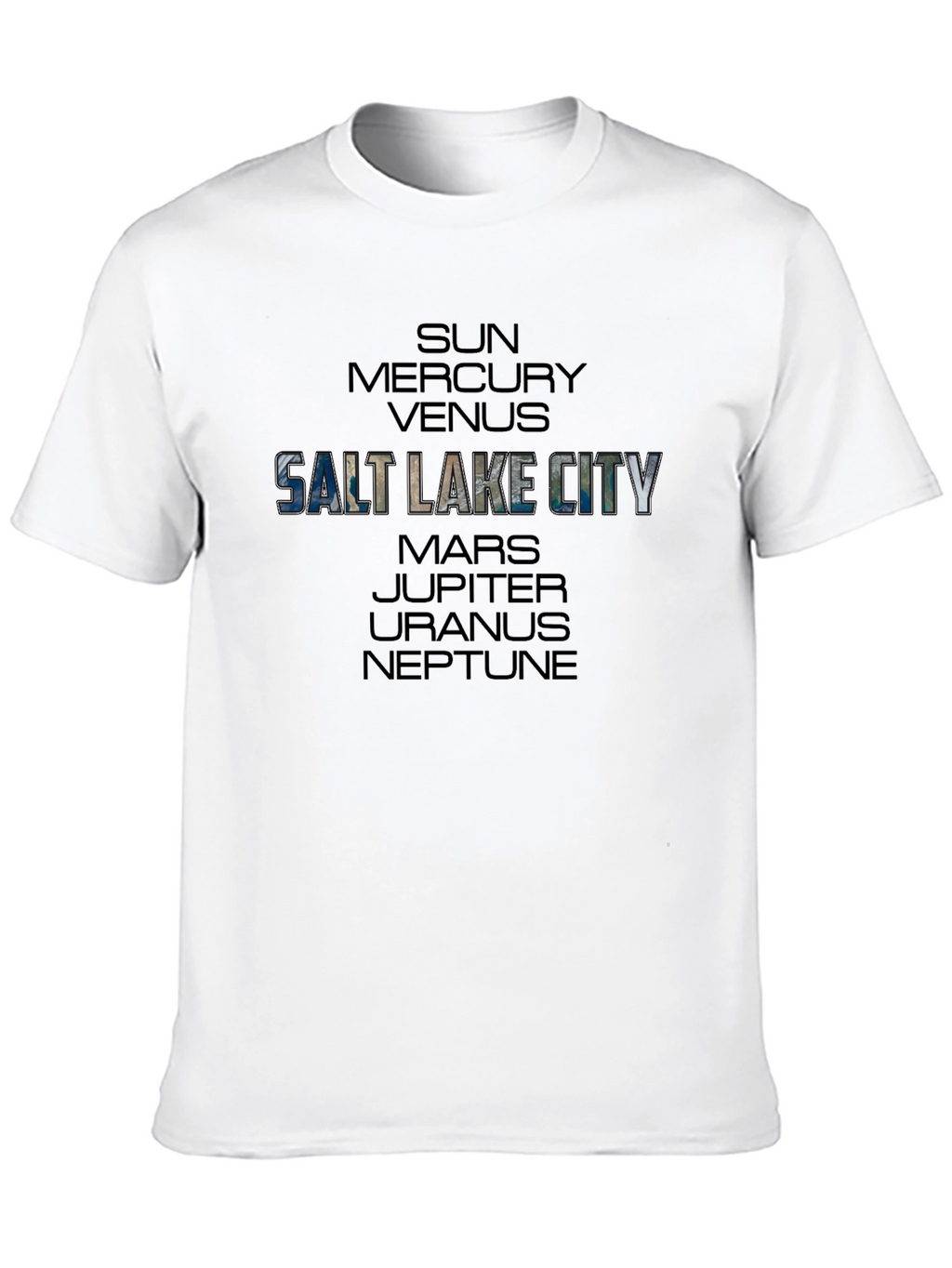 Salt Lake City Planets Black T-Shirt