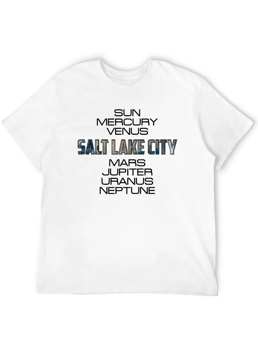 Salt Lake City Planets Black T-Shirt