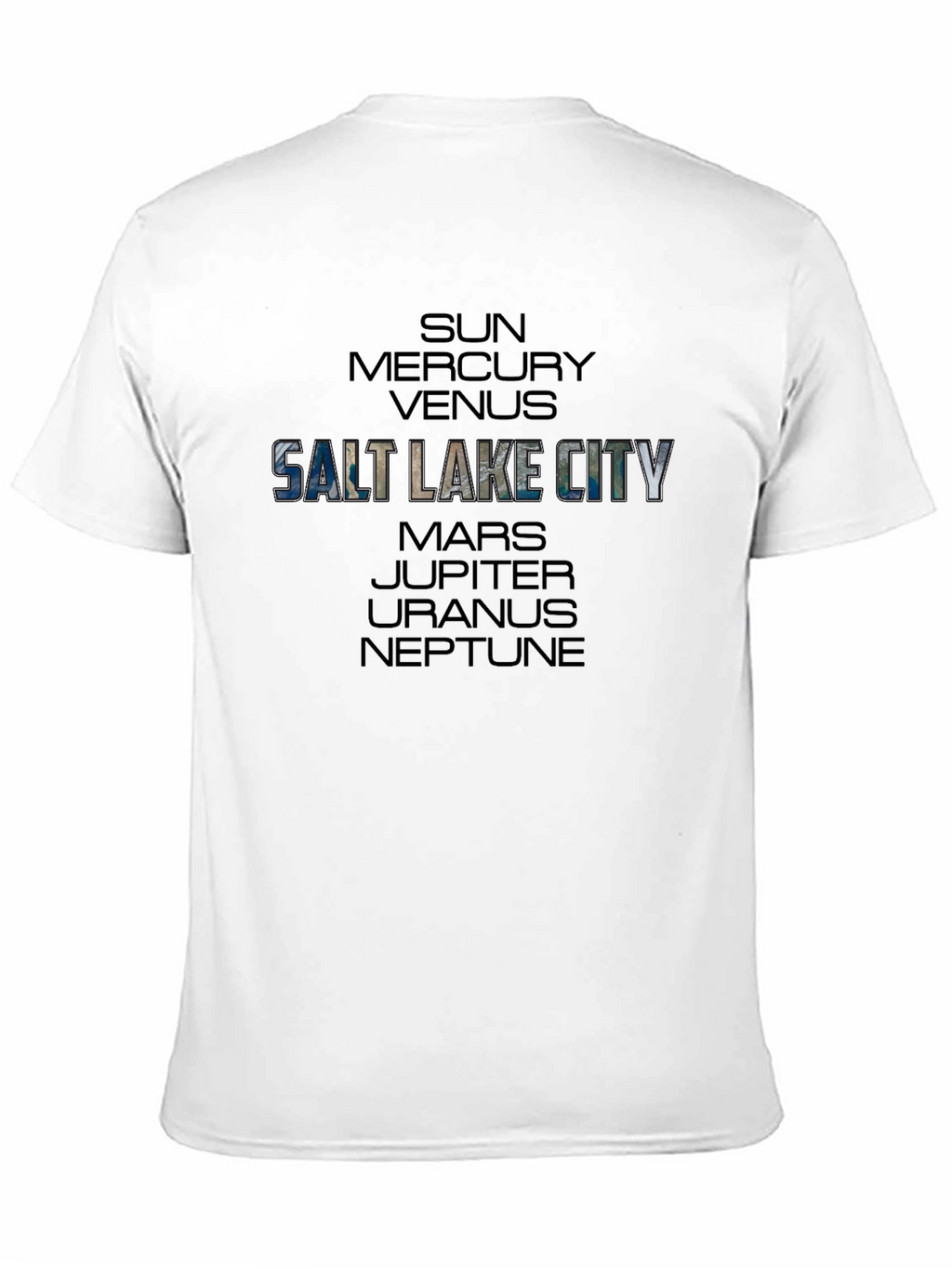Salt Lake City Planets Black T-Shirt