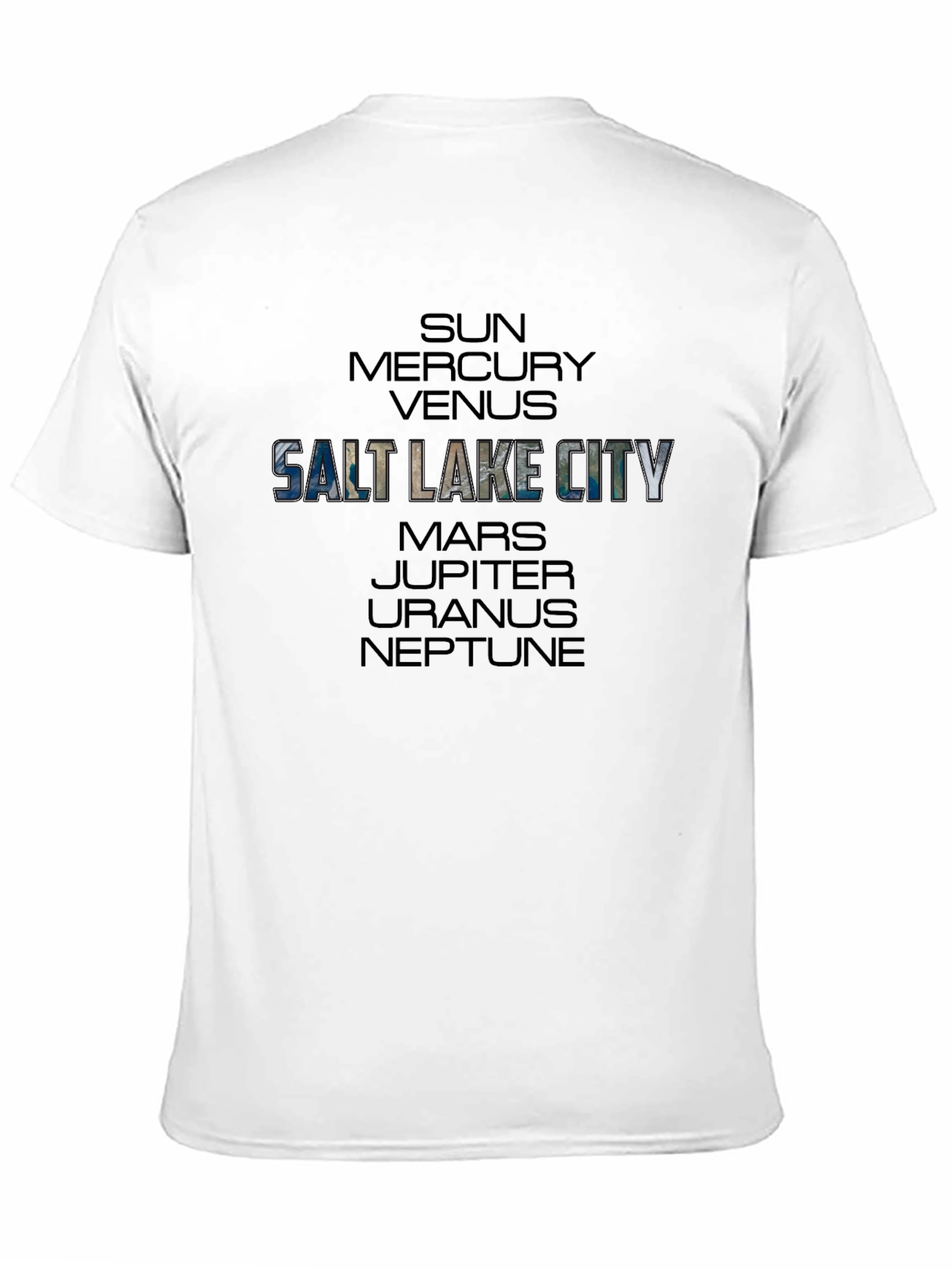 Salt Lake City Planets Black T-Shirt