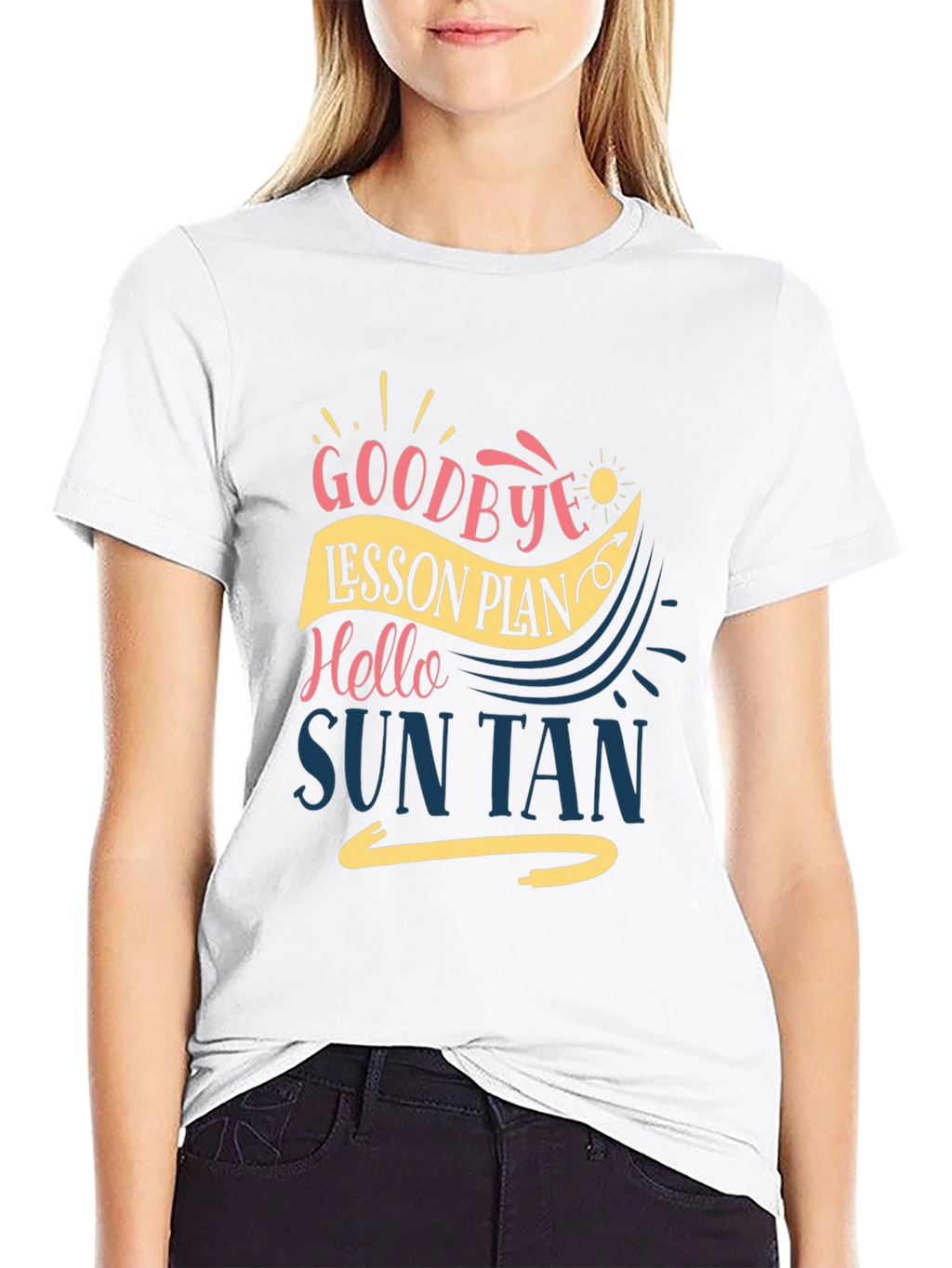 Goodbye Lesson Plan Hello Sun Tan T-Shirt
