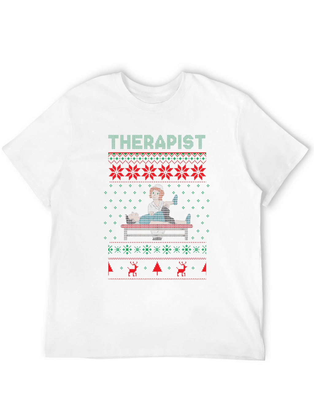 Therapist Ugly Christmas Sweater T-Shirt