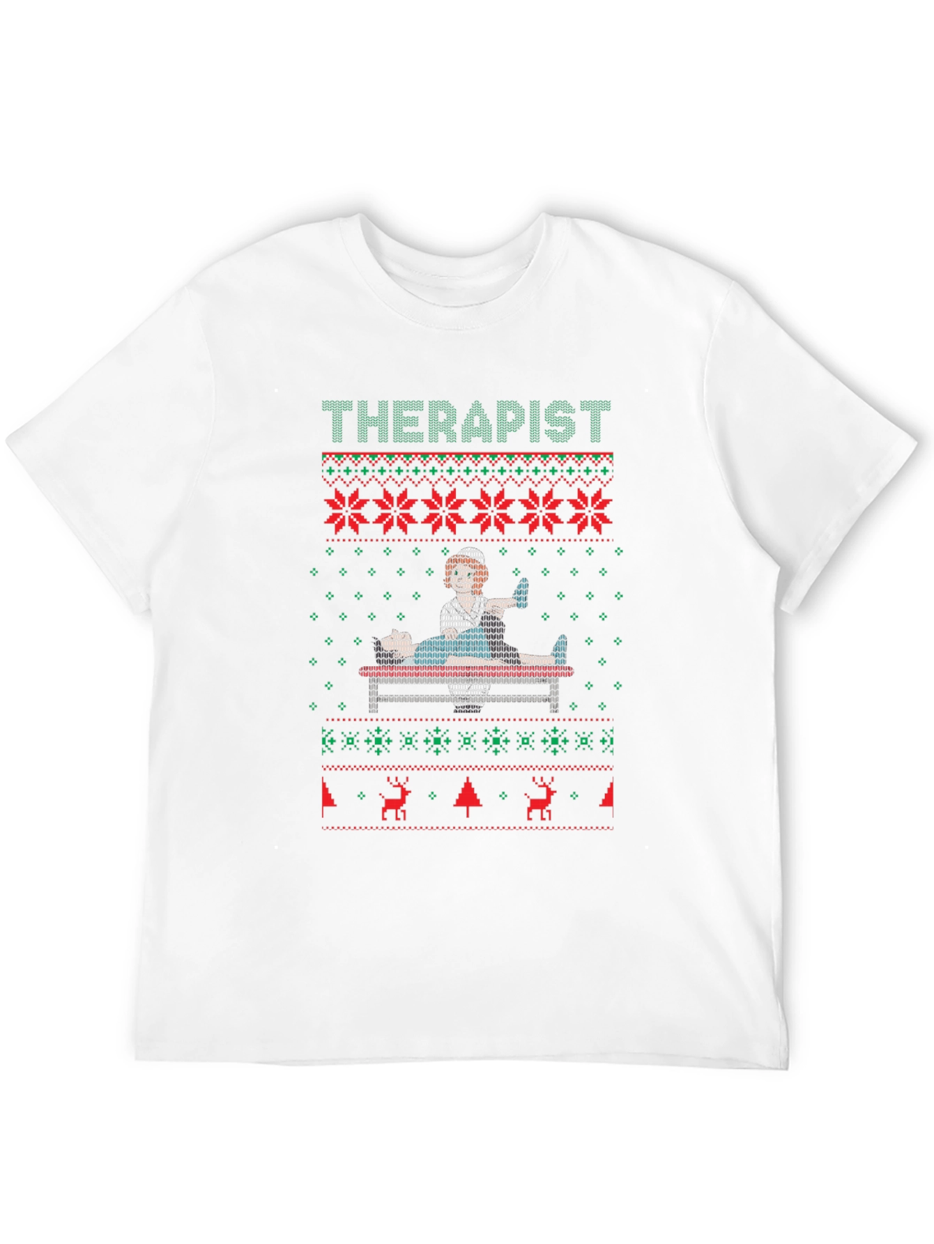 Therapist Ugly Christmas Sweater T-Shirt
