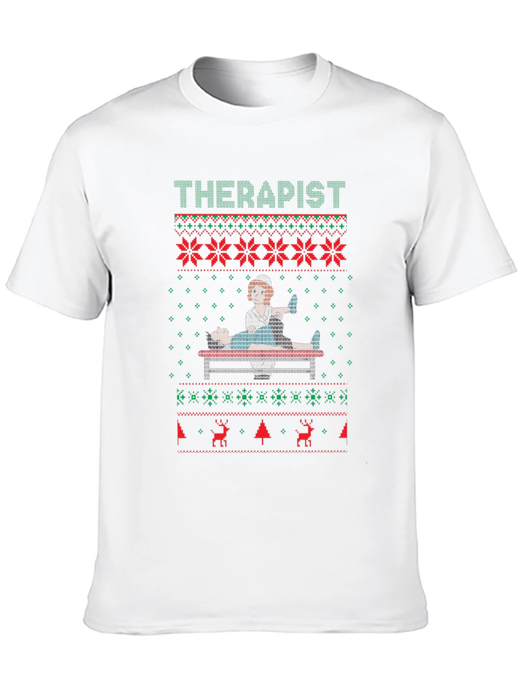 Therapist Ugly Christmas Sweater T-Shirt