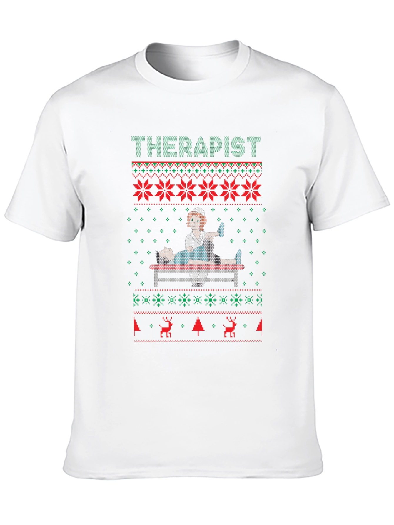 Therapist Ugly Christmas Sweater T-Shirt