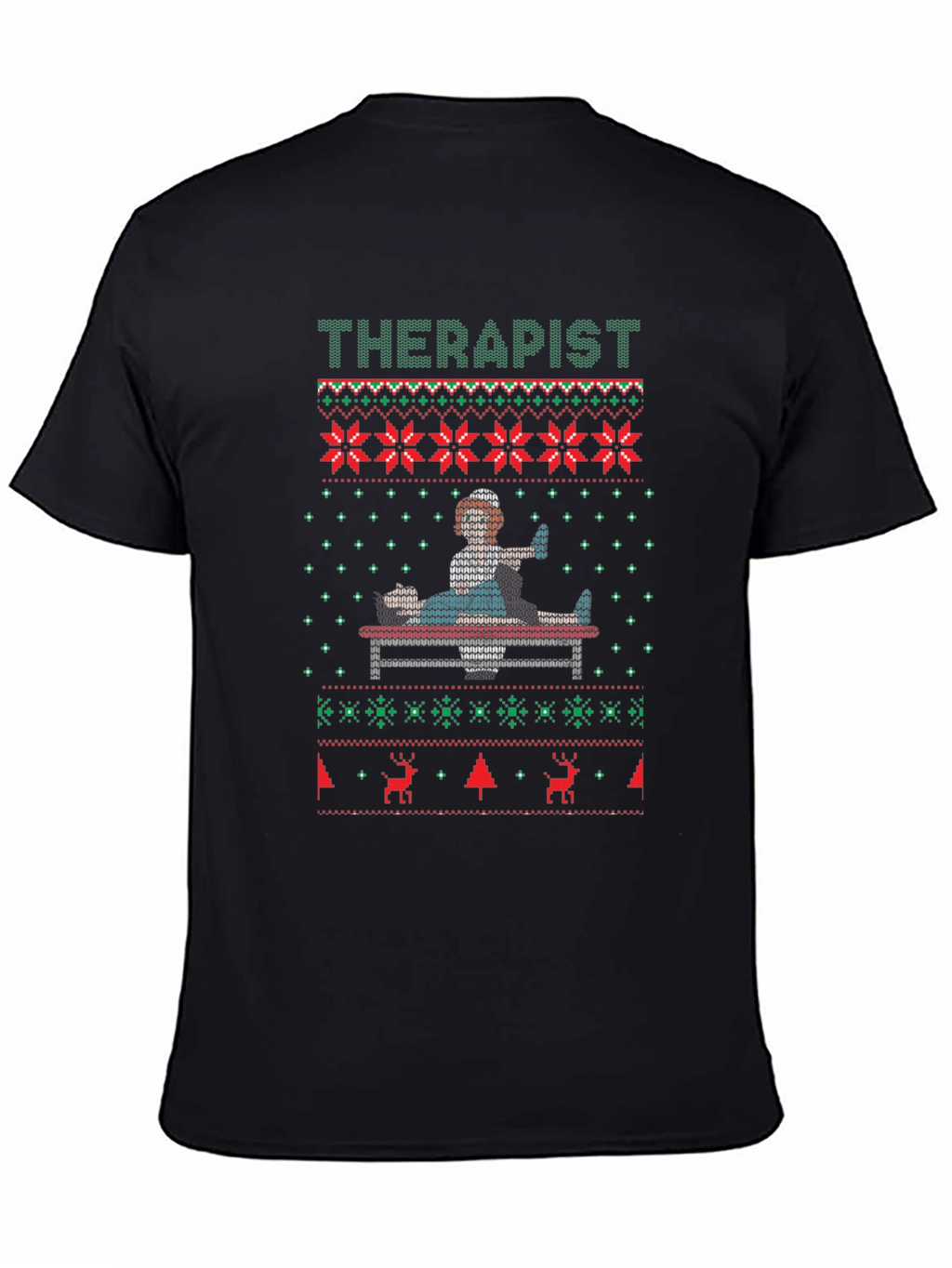 Therapist Ugly Christmas Sweater T-Shirt