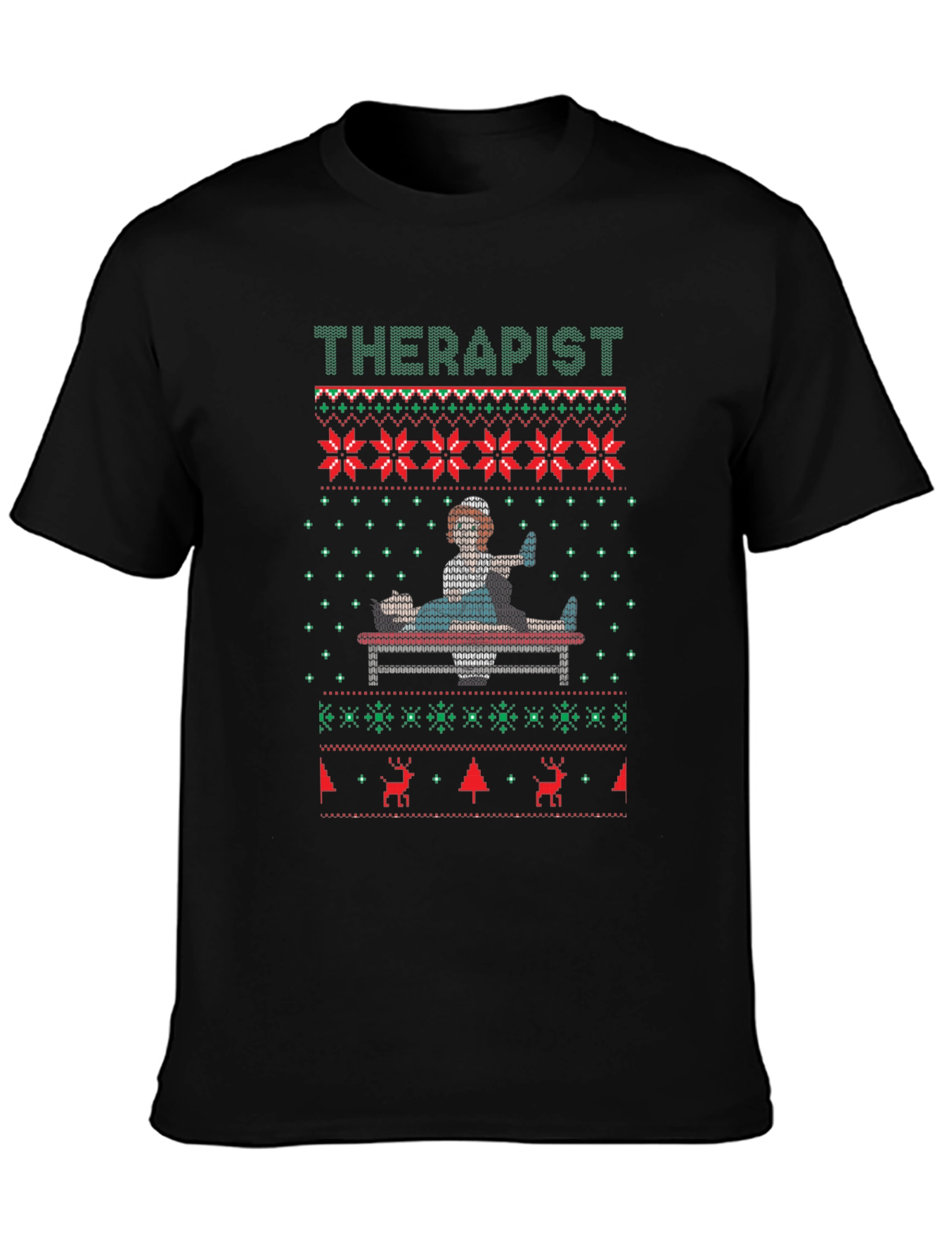 Therapist Ugly Christmas Sweater T-Shirt