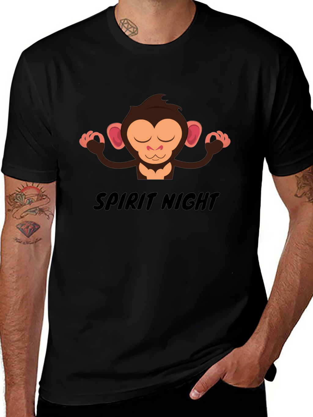 Zen Monkey Spirit Night T-Shirt