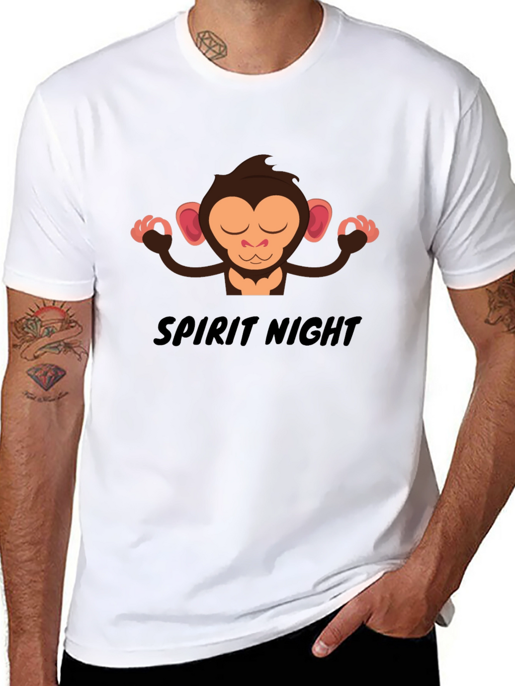 Zen Monkey Spirit Night T-Shirt