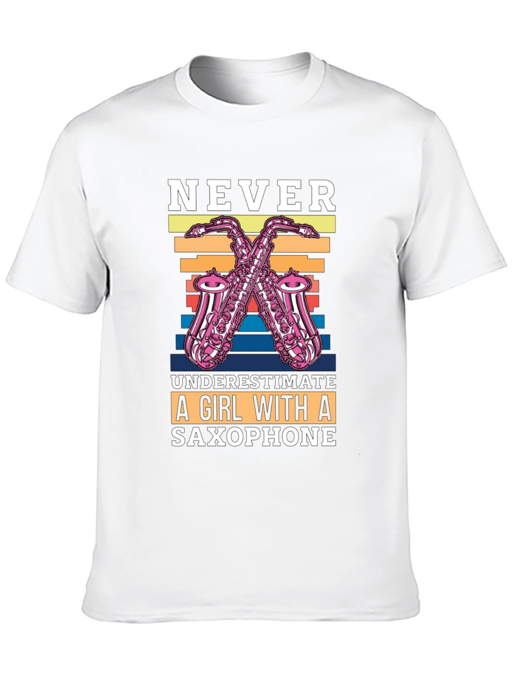 Never Underestimate Saxophone Girl T-Shirt